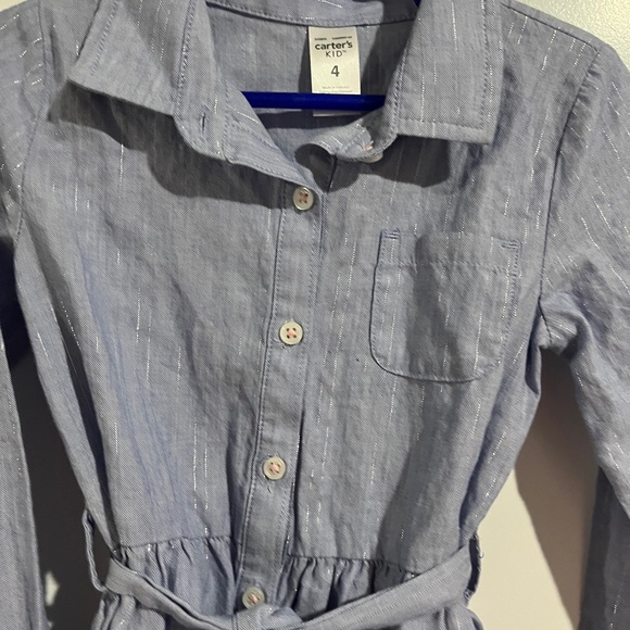 Carter's Light Blue Casual Kids Dress - Picture 4 of 5